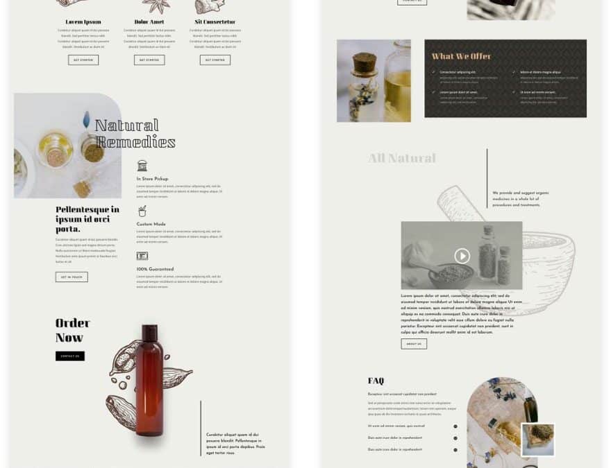 divi apothecary layout pack