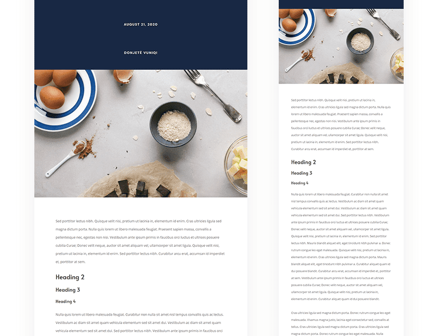 cooking school blog post template