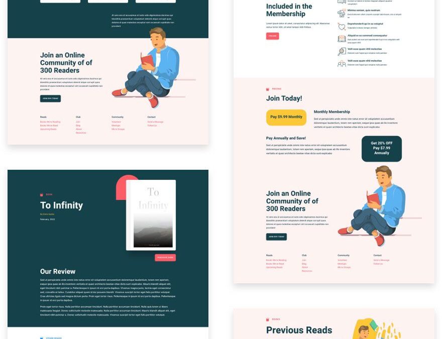 Get a FREE Book Club Layout Pack for Divi
