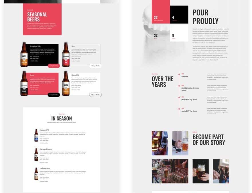 Divi Brewery Layout Pack