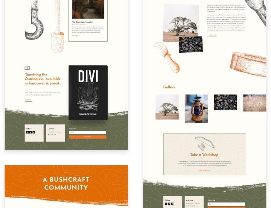 Get a FREE Bushcraft Layout Pack for Divi