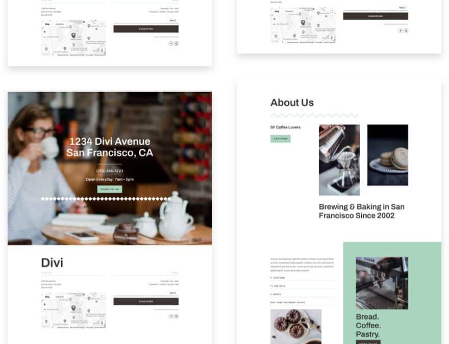 divi cafe layout pack