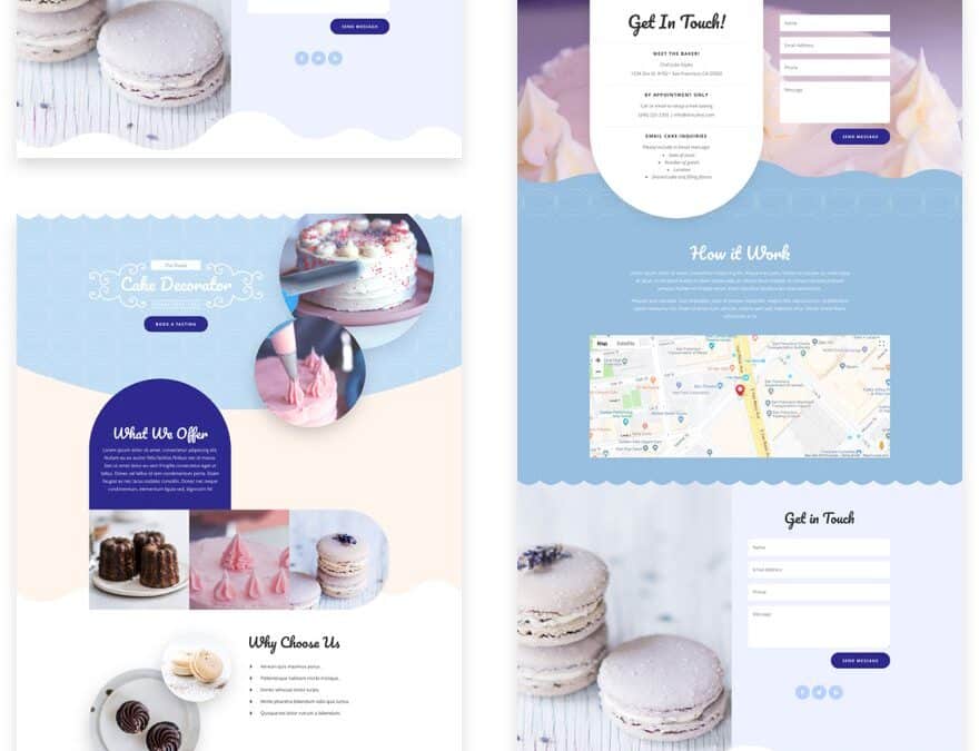 cake maker divi layout pack