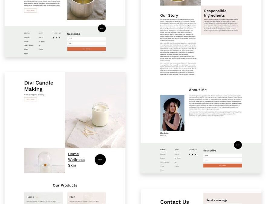 divi candle making layout pack