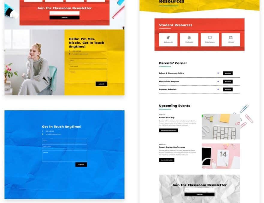 Get a FREE Classroom Layout Pack for Divi