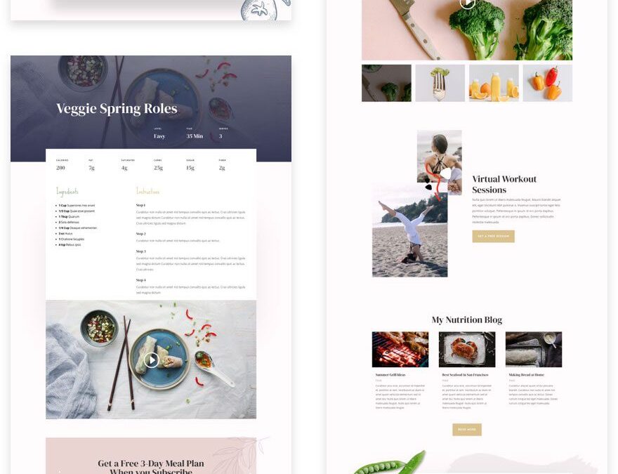 divi dietitian layout pack