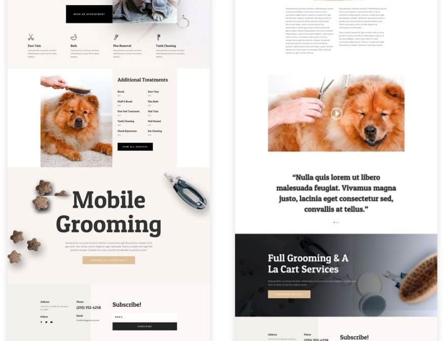 dog grooming website