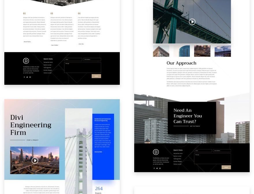 divi engineering firm layout pack