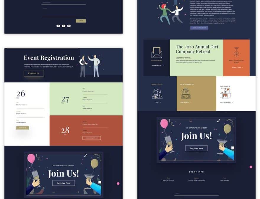 divi event layout pack