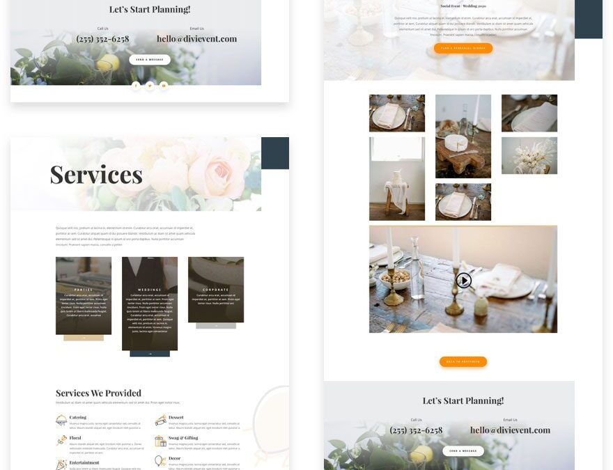 Divi Event Planner Layout Pack