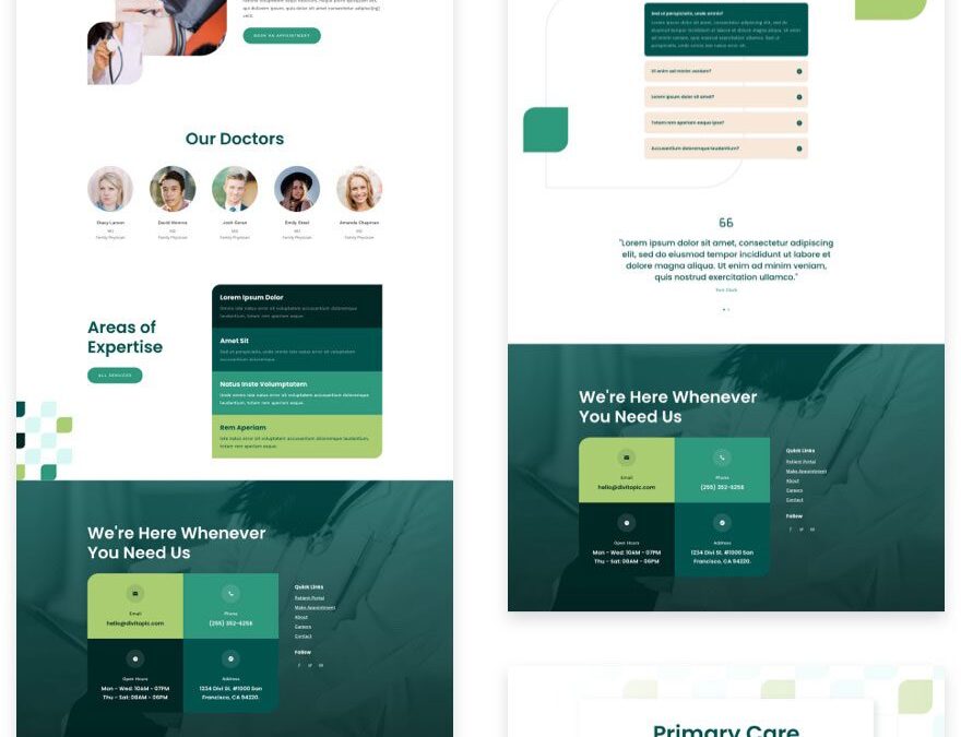 Get a FREE Family Doctor Layout Pack for Divi