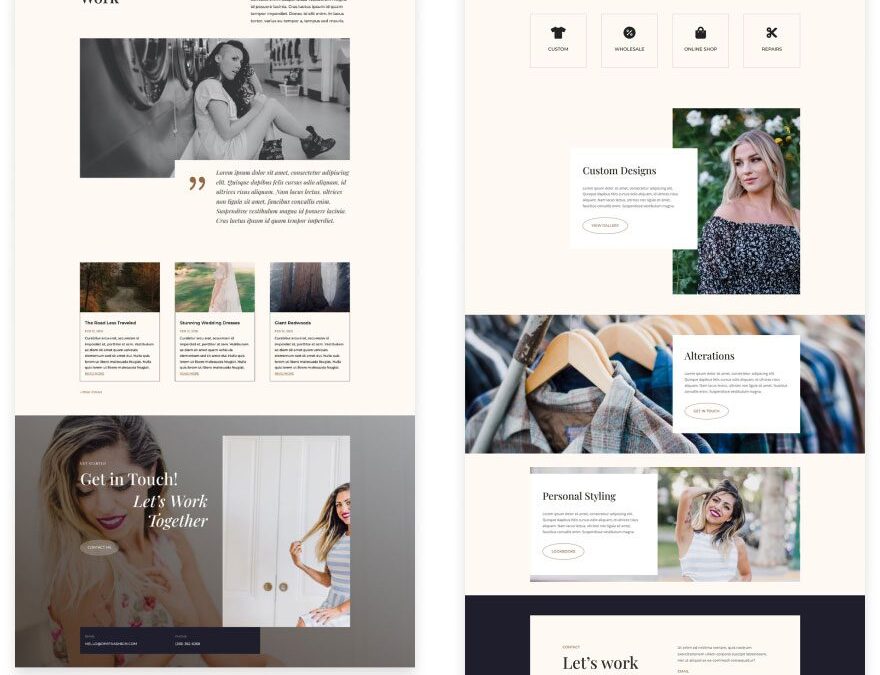 divi fashion designer layout pack