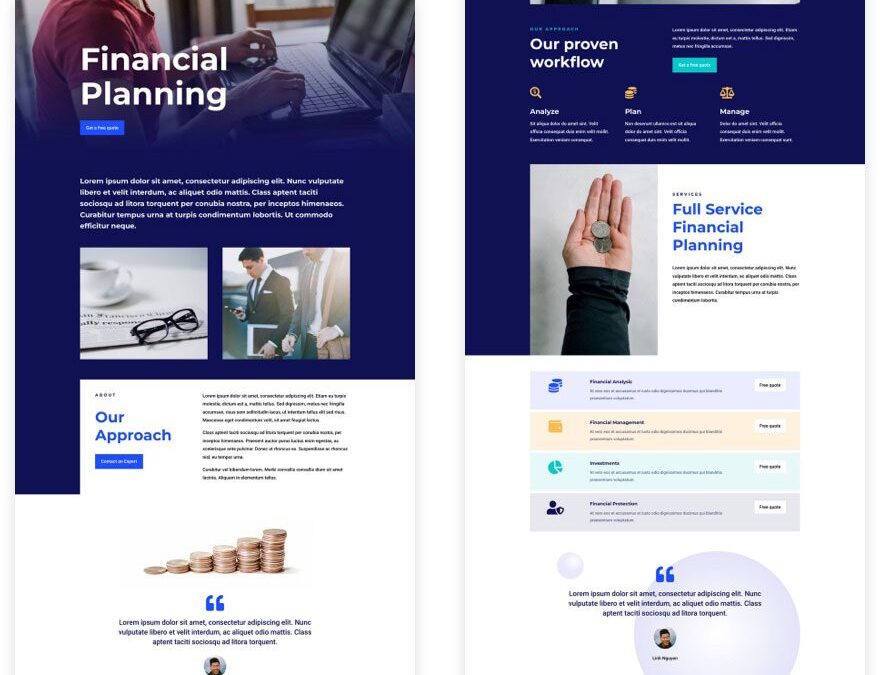 financial services website