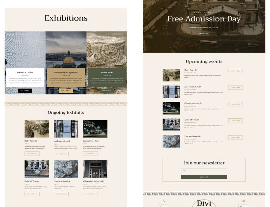 museum website