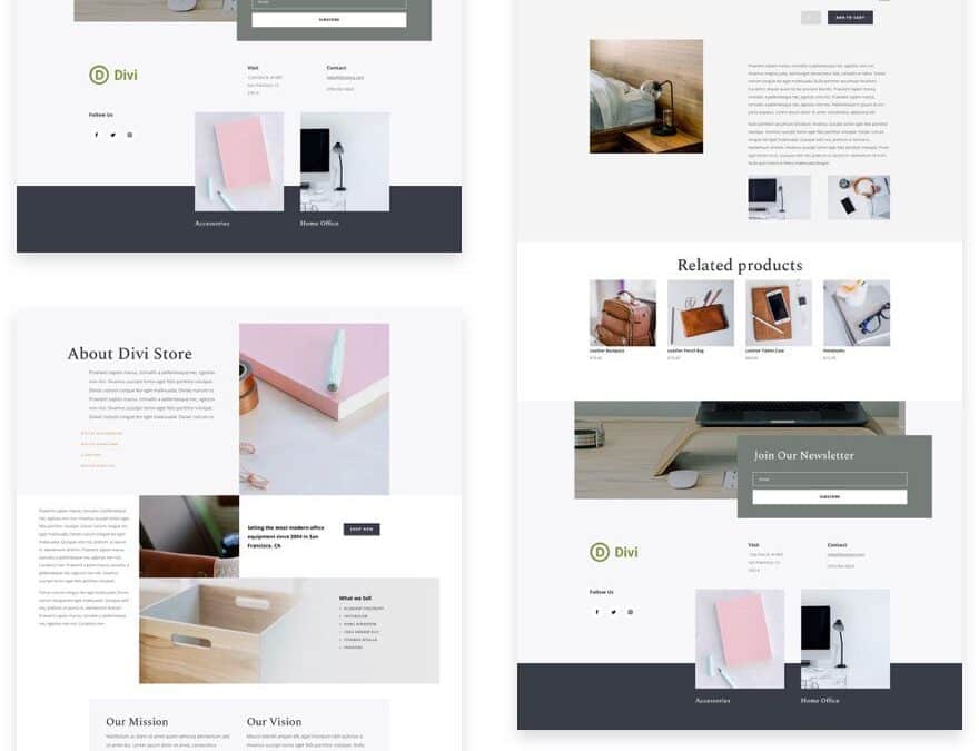 online store layout pack