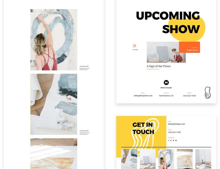 divi painter layout pack