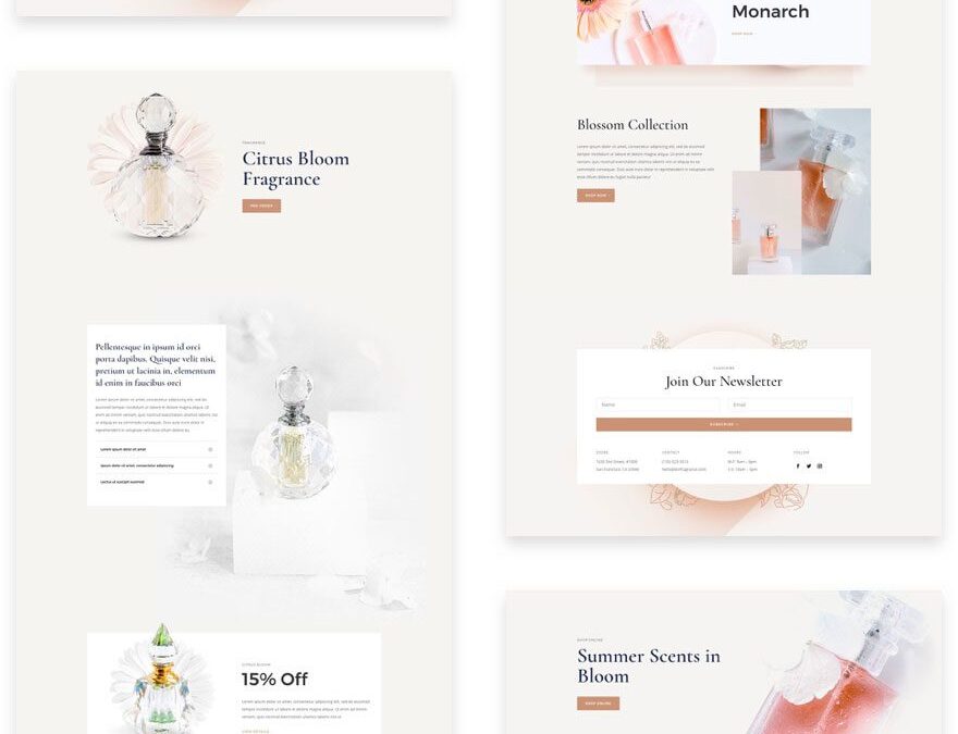 divi perfumery layout pack