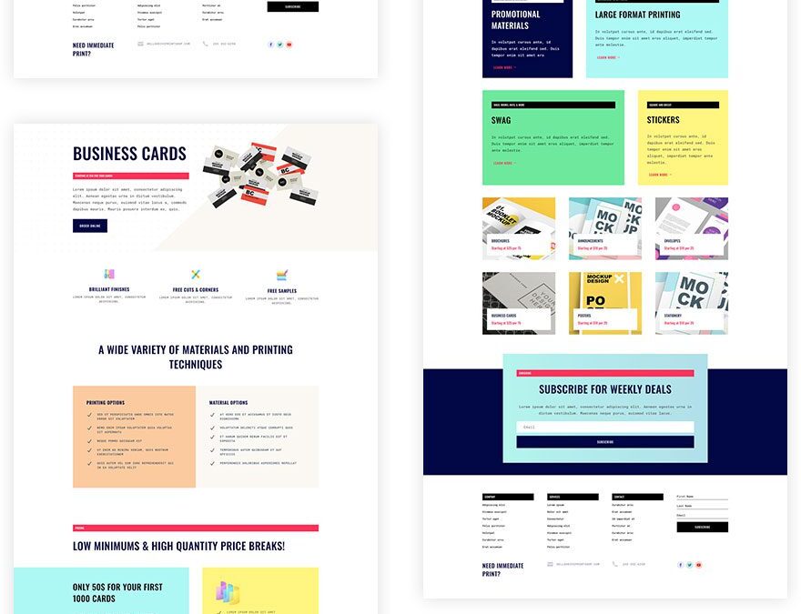 print shop layout pack for divi