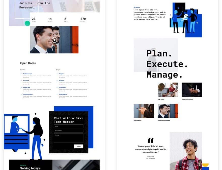 Divi Startup Layout Pack