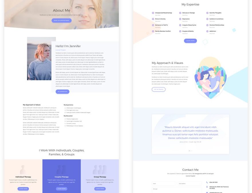 therapist divi layout