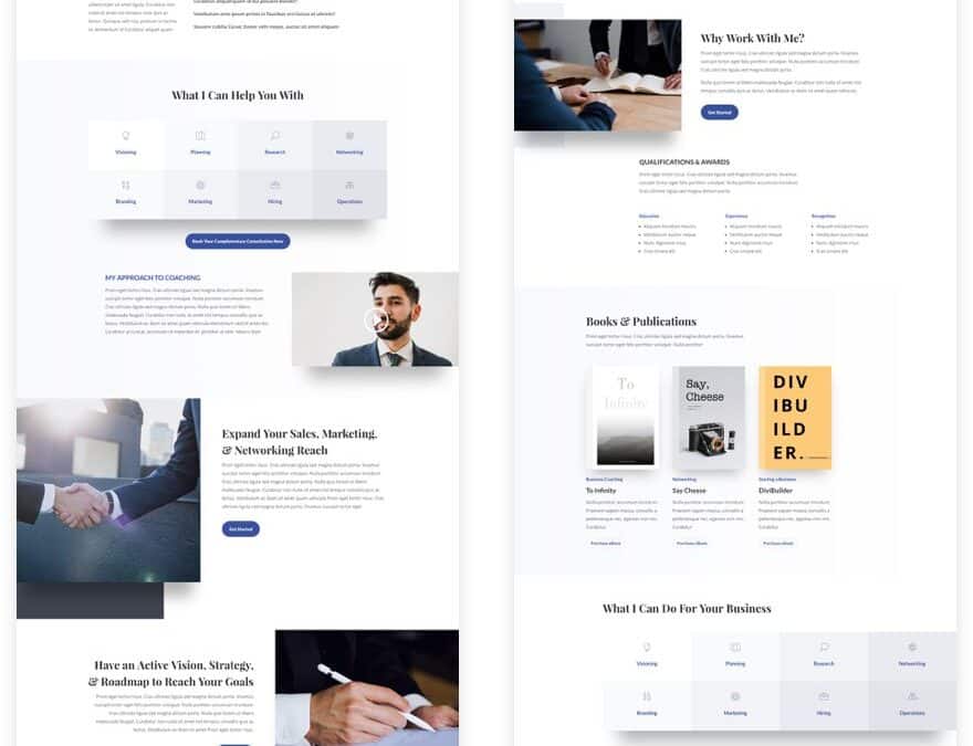 business coach layout pack