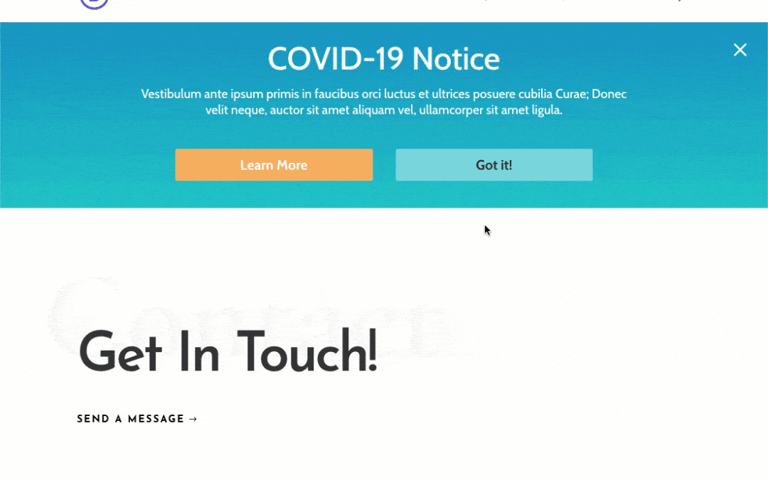 How to Build a Divi Notification Box for COVID-19 Updates (FREE Download)