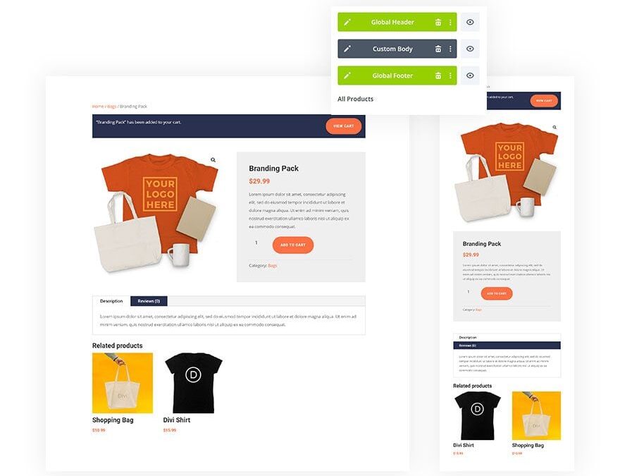 product page template