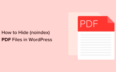 Comment masquer facilement (Noindex) les fichiers PDF dans WordPress