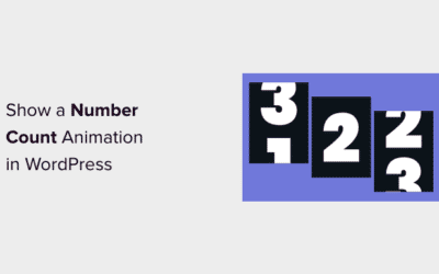 Comment afficher une animation de comptage de nombres dans WordPress
