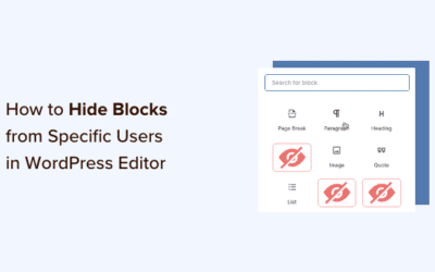 Comment masquer les blocs de certains utilisateurs dans l’éditeur de WordPress ?
