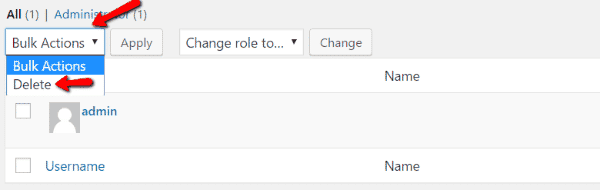 Bulk delete WordPress spam users