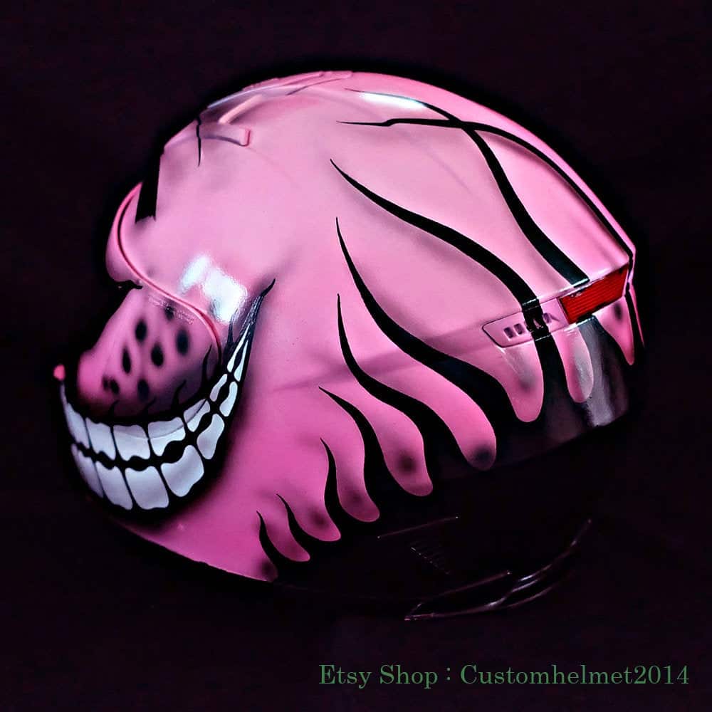 Custom helmet, Custom motorcycle helmet, Superbike helmet, Bike helmet,  Carting helmet, Crash Helmet, Airbrush painted Pink Smiley CH01 - LaFactory