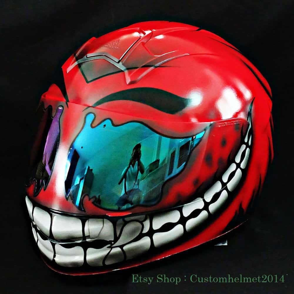 VENOM Custom Airbrushed Motorcycle Helmet