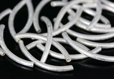 10 Karen Hill-Tribe Silver Beads, 97% Silver Content, Handmade