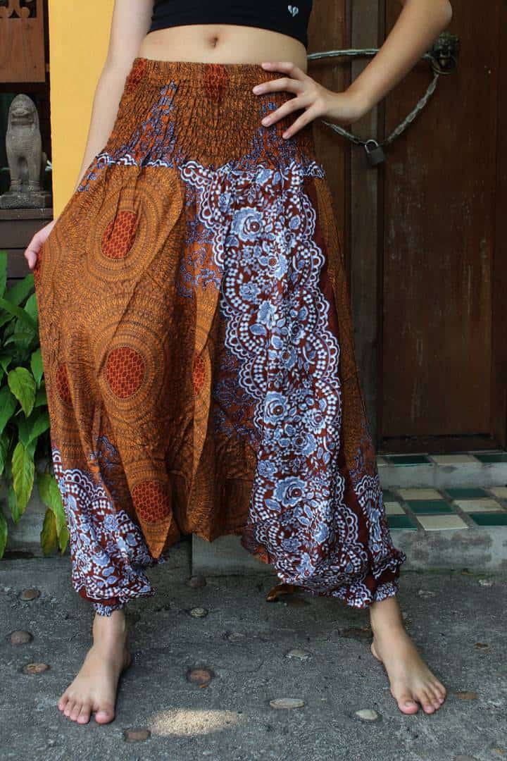Laila Lovely Hippy Boho Wide Leg Harem Pants | The Bohemian Closet