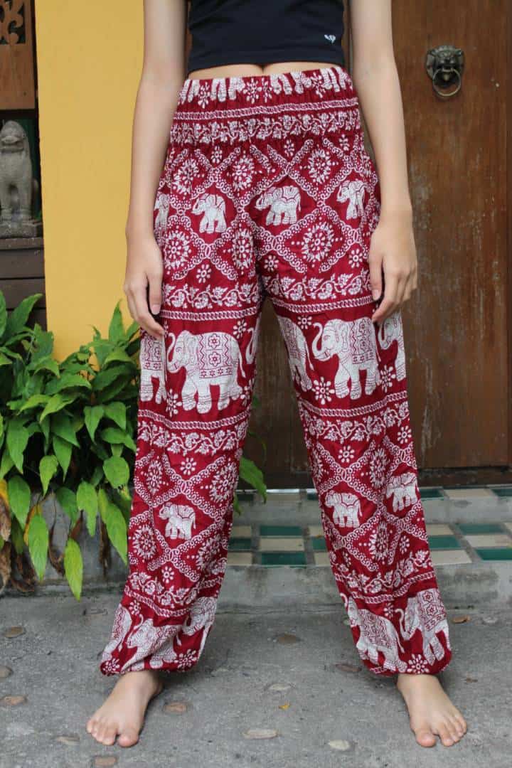 Bohemian Pants /Harem Pants /Music Festival Clothing /Hippie Pants /Yoga  Pants /Meditation Pants Elephant Red - LaFactory