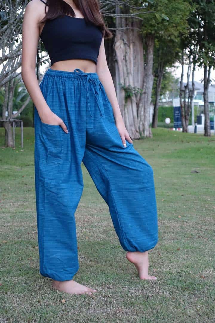 XL-2XL Plus Size Hippie Pants Boho Clothing Loungewear Pajamas Baggy Style  Black Tribal Cotton TC - LaFactory