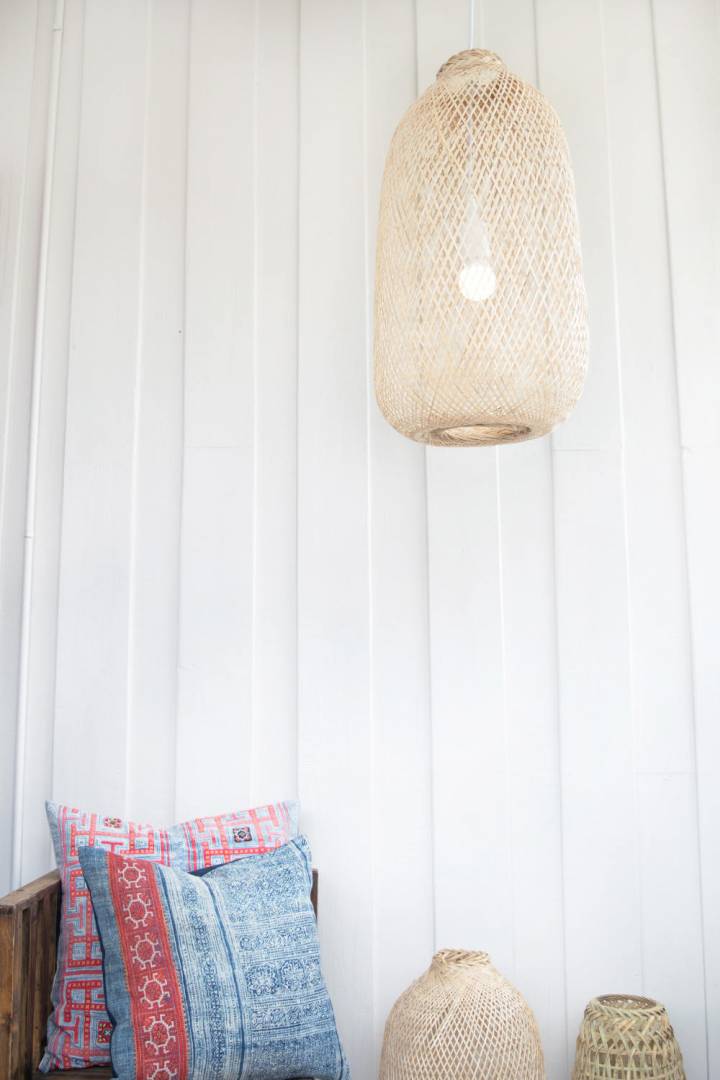 เฟอร์นิเจอร์ :: แสงสว่าง :: Round Bamboo Pendant Light - Handmade