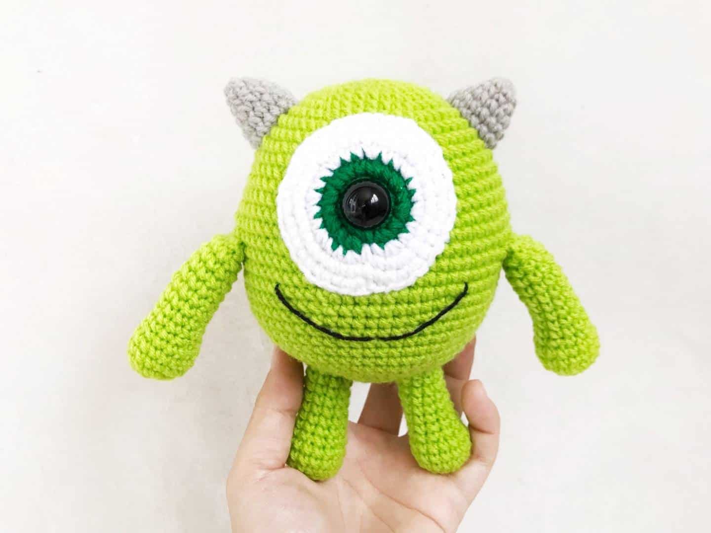 Mike Wazowski Crochet doll, Monster Amigurumi, Crochet Monster LaFactory