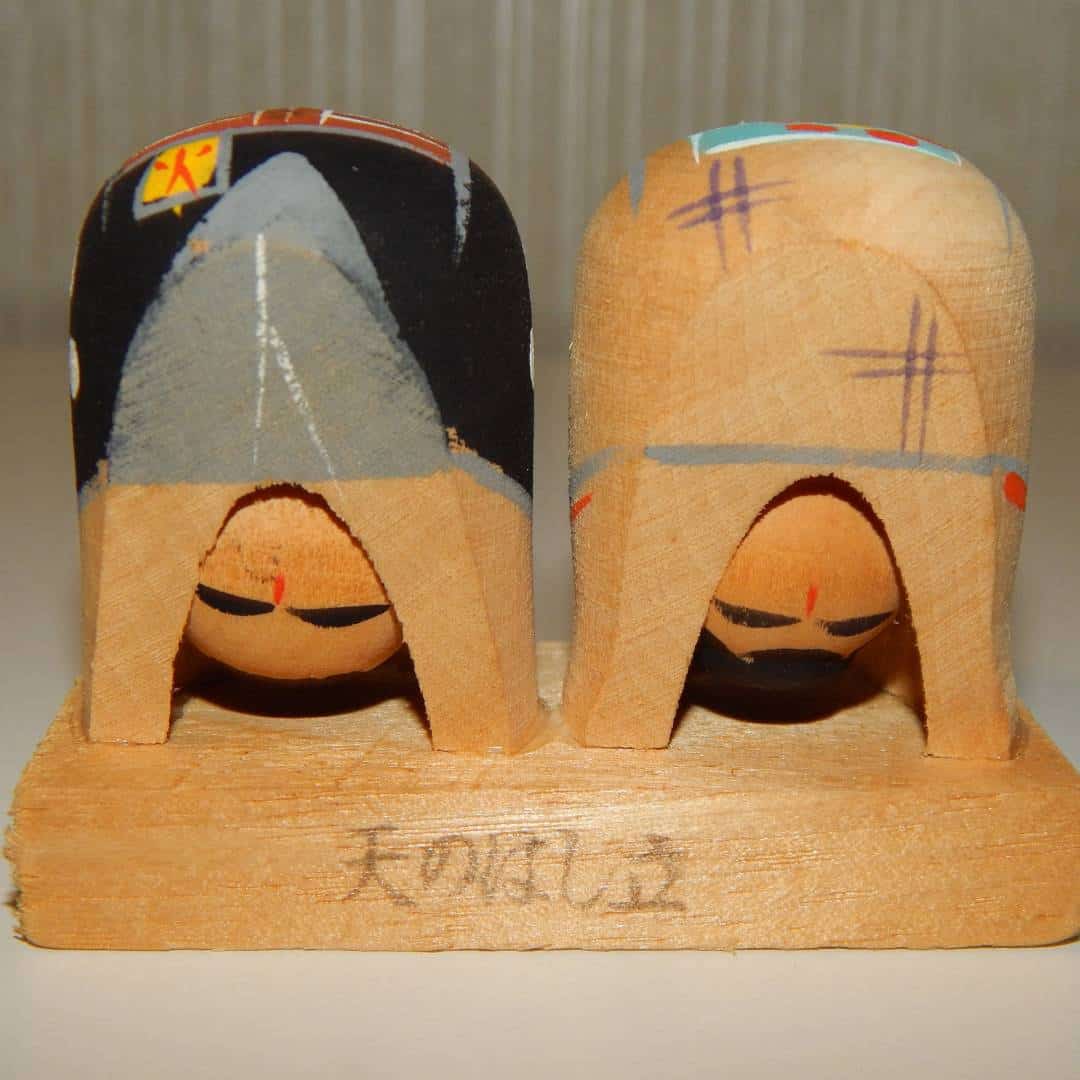 Funny Japanese Souvenir Kokeshi Doll Naughty Kids Bend Over Handmade Wooden  Carved Folk Art - LaFactory