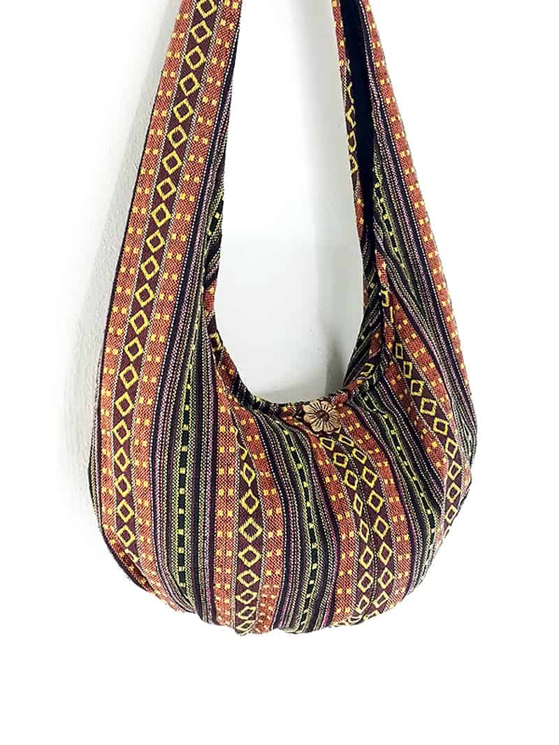 Bohemian Hippie Style Bag Cotton Canvas Sling Crossbody Messenger