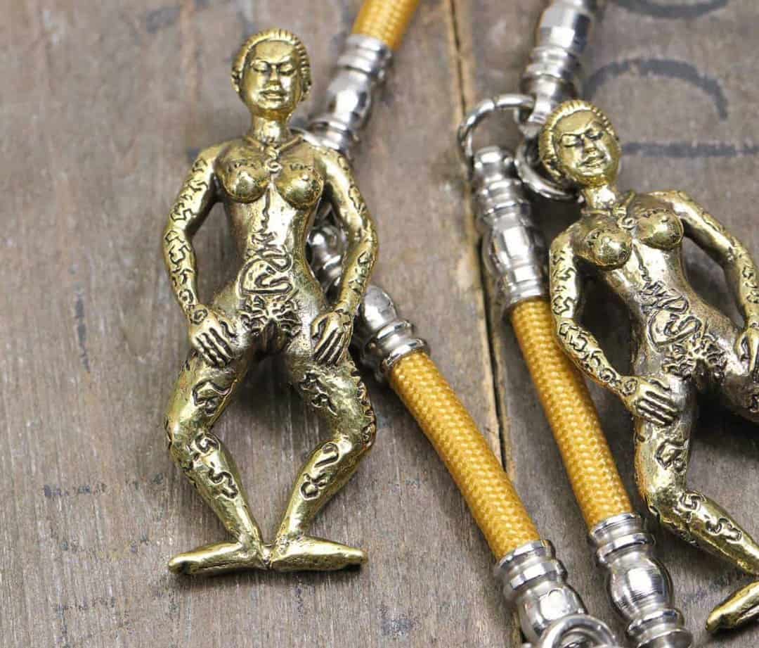 ศิลปะ :: เครื่องประดับ :: รูปปั้นและรูปแกะสลัก :: mini statue erotic Man &  Lady Nude figurine Palatkhik Sacred Magic Holy Talisman Pendants Power Nice  ,charm Love Sex Rare Antique hai Amulet