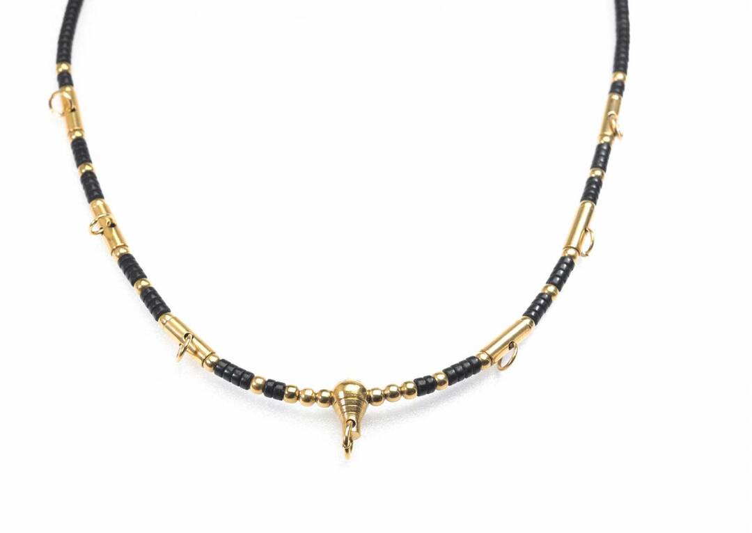 Thailand Amulet Necklace String Nylon 5 Loop Hook Pendant Buddha Hinduism  Black