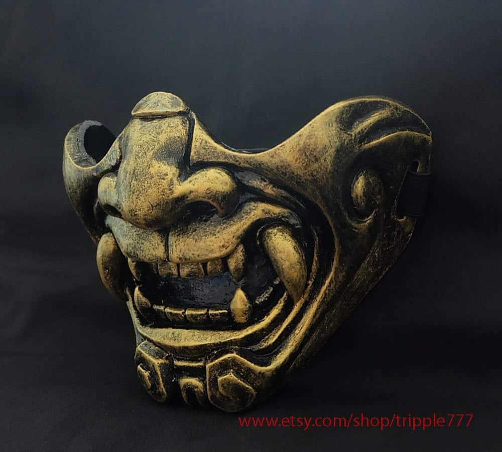 Art And Decoration Masks Half Cover Knight Samurai Mask Airsoft Mask Halloween Costume Cosplay Steampunk Wall Mask Hannya Kabuki Evil Demon Onimaru Mask Ma232 The Only Marketplace With A Soul