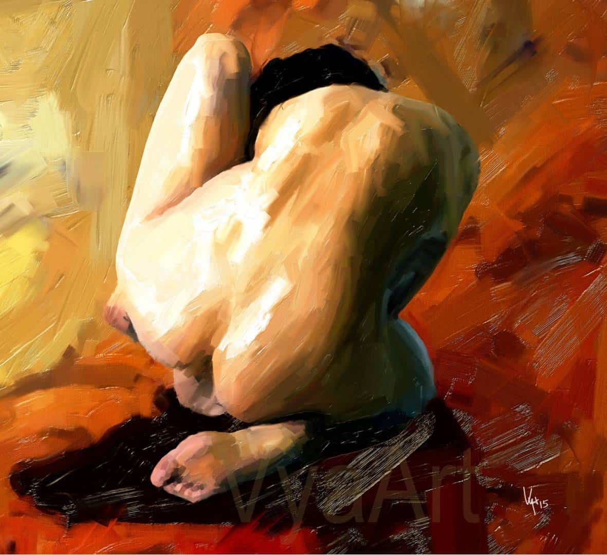 14A femmes nues peinture fille nue peinture nue nus féminins érotique femme  nue art érotique art nu fille nue impression art de femmes nues - LaFactory