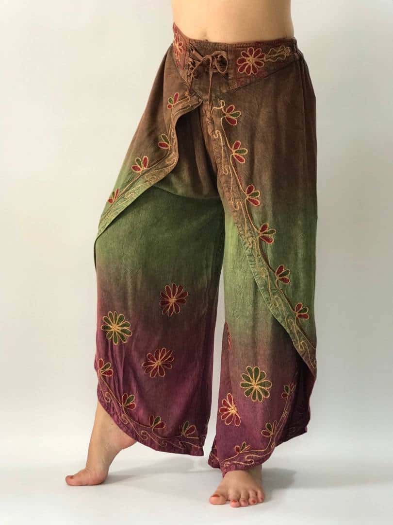 2023 Women Ladies Fashion Casual Indian Style Pants Floral Baggy Loose  Comfy Long High Waist Harem