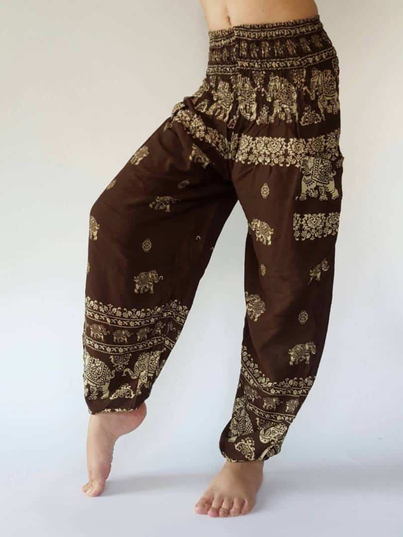 Womens Lady Hippie Aladdin Pants Gypsy Harem Trousers Elastic Baggy Harem  Pants
