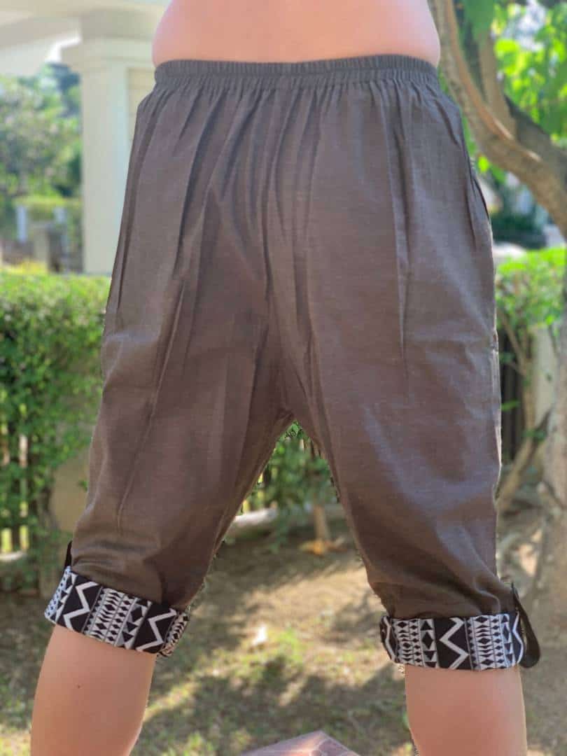 Lady pant 100% cotton pants with Coconut button up cotton pants - LaFactory