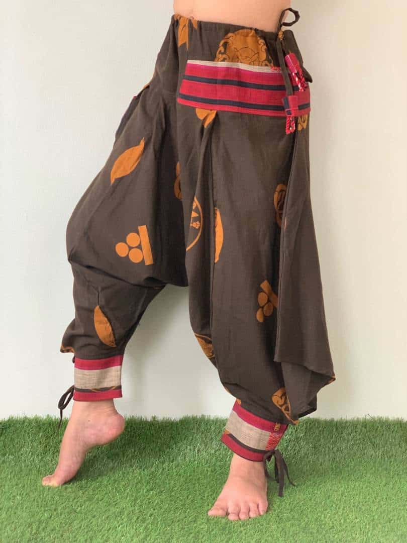 Brown Long Baggy Pants, Hmong Pants, Tribe Pants, Hill Tribe Pants, Unisex  -  Canada