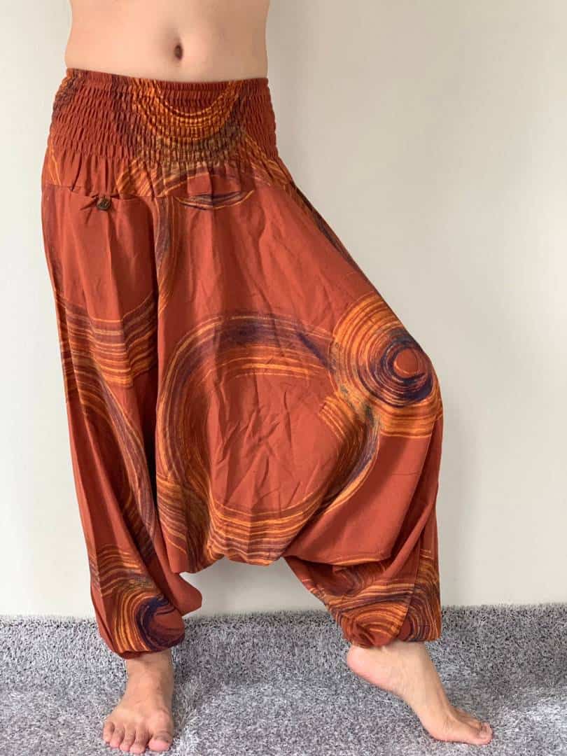 HR0206 Aladdin Pants, Harem Pants 100% Cotton Harem Pants Unisex Low Crotch Yoga  Trousers - LaFactory